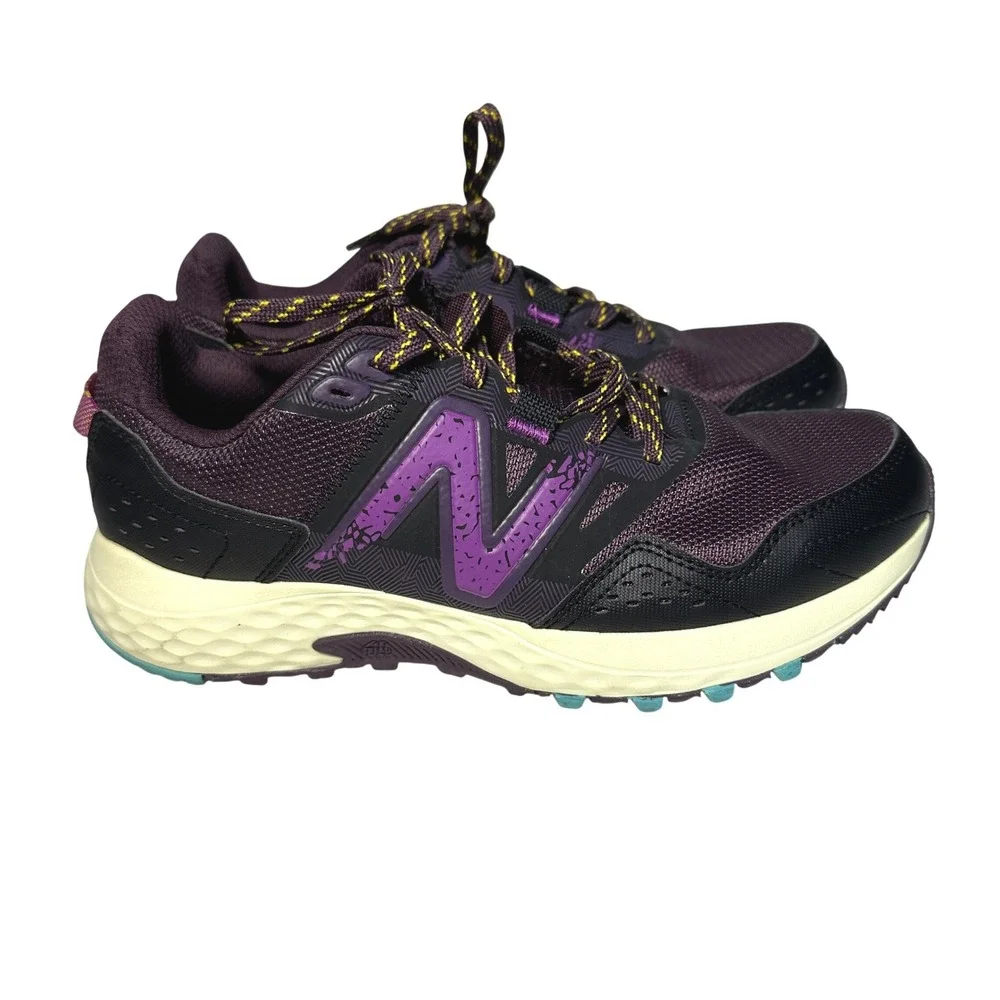 NEW BALANCE 410v8 Trail Running Athletic Shoes Unisex Size M6 W7.5 Purple Black
